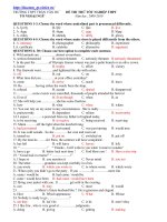 Đề và Đ.án TN Anh Trường Trần Văn Dư