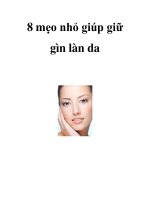 8 mẹo nhỏ giúp giữ gìn làn da pps