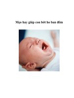 Mẹo hay giúp con bớt ho ban đêm ppsx