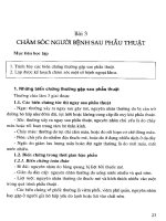 Giáo trình điều dưỡng ngoại khoa (Bài 3) doc