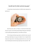 Làm thế nào để có thêm 1 giờ nữa trong ngày? doc