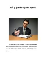 Viết lý lịch xin việc cho bạn trẻ potx