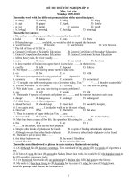 ĐỀ ĐÁP ÁN THI THỬ THPT HỆ 7 NĂM