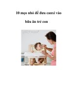 10 mẹo nhỏ để đưa canxi vào bữa ăn trẻ con doc