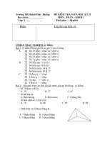 ĐỀ GIỮA KÌ  MÔN TOÁN LỚP I