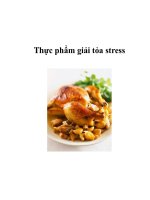 Thực phẩm giải tỏa stress pot