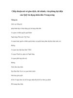 Chấp thuận mở sở giao dịch, chi nhánh, văn phòng đại diện của Quỹ tín dụng nhân dân Trung ương pptx