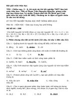 BÀI GIẢI GỢI Ý môn Hóa học TN PTTH Năm 2010