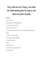 Thay đổi tên của Công ty cho thuê tài chính không phải là công ty cho thuê tài chính cổ phần ppt