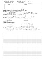 Kiểm tra 45'''' môn Toán 8 (Số 12)