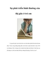 Sự phát triển bình thường của thị giác ở trẻ em pps