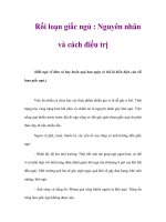 Rối loạn giấc ngủ : Nguyên nhân và cách điều trị pptx