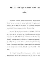 NHÀ CỔ TÍCH HỌC NGUYỄN ĐỔNG CHI - Phần 1 pdf