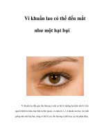 Vi khuẩn lao có thể đến mắt như một hạt bụi docx