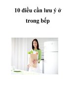 10 điều cần lưu ý ở trong bếp ppsx