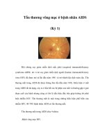 Tổn thương võng mạc ở bệnh nhân AIDS (Kỳ 1) pot