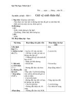 Bài 5 :Giữ vệ sinh thân thể