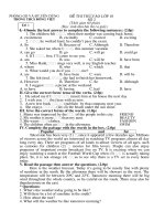 Đề thi thử vào lớp 10 T.A số 1(Yên Dũng)