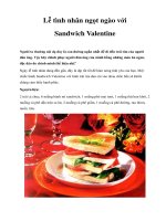 Lễ tình nhân ngọt ngào với Sandwich Valentine ppt