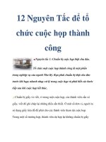 12 Nguyên Tắc để tổ chức cuộc họp thành công pot