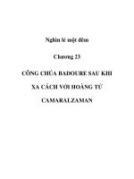 CÔNG CHÚA BADOURE SAU KHI XA CÁCH VỚI HOÀNG TỬ CAMARALZAMAN docx
