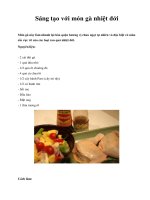 Sáng tạo với món gà nhiệt đới pptx