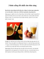 3 thức uống tốt nhất cho bữa sáng pptx