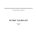 DU học tại HOA kỳ và NHỮNG điều cần BIẾT