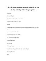 Cấp Giấy chứng nhận tiêu chuẩn sản phẩm đối với Phụ gia thực phẩm hạn chế sử dụng nhập khẩu doc