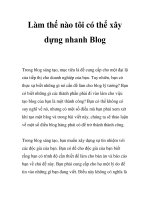 Làm thế nào tôi có thể xây dựng nhanh Blog potx