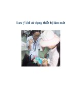 Lưu ý khi sử dụng thiết bị làm mát pdf