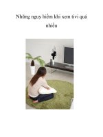 Những nguy hiểm khi xem tivi quá nhiều doc
