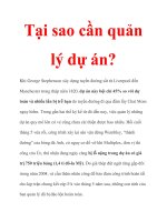 Tại sao cần quản lý dự án? ppsx
