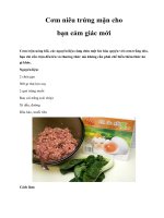 Cơm niêu trứng mặn cho bạn cảm giác mới docx