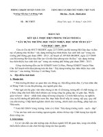 BÁO CÁO PHONG TRÀO XD THTT HỌC SINH TC