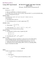 Đề Toán TN Trường Nguyễn Khuyến