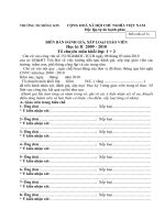 bảng đánh giá xếp loại giáo viên