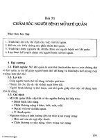 Giáo trình điều dưỡng ngoại khoa (Bài 31) potx