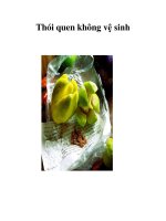 Thói quen không vệ sinh pot