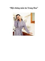 “Hội chứng món ăn Trung Hoa” ppt