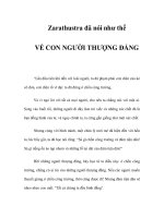 VỀ CON NGƯỜI THƯỢNG ĐẲNG - Zarathustra đã nói như thế ppsx