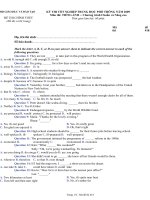 Đề thi tốt nhiệp THPT năm 2009 - Môn Tiếng Anh - M418 pot