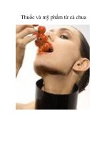 Thuốc và mỹ phẩm từ cà chua doc