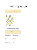 Sulfua thủy ngân (II) Sulfua thủy ngân (II) Cấu trúc phân tử của tinh thể chu ppt
