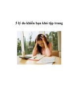 5 lý do khiến bạn khó tập trung ppt