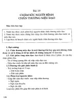 Giáo trình điều dưỡng ngoại khoa (Bài 19) potx