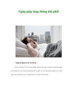 Ngáp giúp tăng thông khí phổi pptx