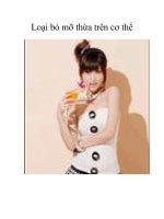 Loại bỏ mỡ thừa trên cơ thể pdf