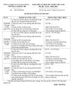 KẾ HOẠCH THÁNG 3