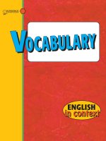 Vocabulary english in context